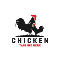 Poster - modern chicken livestock logo