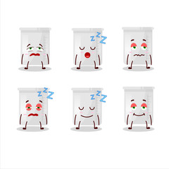 Sticker - Cartoon character of science bottle with sleepy expression