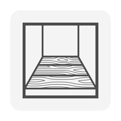 Wall Mural - Wood floor inside room vector icon design.