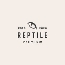 Reptile Eye Hipster Vintage Logo Vector Icon Illustration