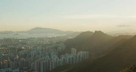 Poster - Hong Kong city sunset