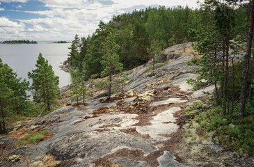 Wall Mural - View from a height on the island of Koyonsaari