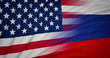 © kdrkara - American and Russia Flag, Floating Flag, Political Relations, Strategic Relations, 3D Render