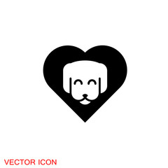 Dog icon. Vector element for your design