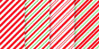 © Iryna - Candy cane stripe pattern. Seamless Christmas texture. Vector. Red green peppermint wrapping paper. Xmas holiday background with diagonal lines. Set caramel package prints. Geometric illustration.