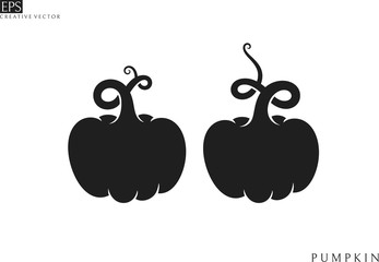 Canvas Print - Pumpkins. Silhouette