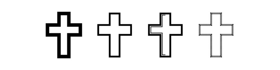 crosses icons set vector illustration For Mobile, Web And Applications.