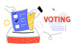 Voting - modern colorful flat design style web banner