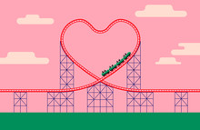 Heart Shaped Rollercoaster Track