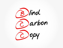 BCC - Blind Carbon Copy Acronym, Technology Concept Background