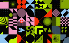 Colorful Geometric Vector Pattern Design