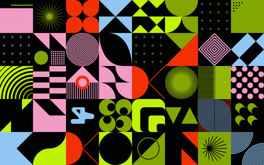 Wall Mural - colorful geometric vector pattern design