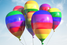 Several Balloons With Lgbt Symbols.