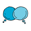 © deny - Bubble speech hand drawn icon vector illustration