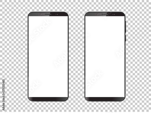 Fotomural High quality realistic trendy no frame smartphone with blank white screen