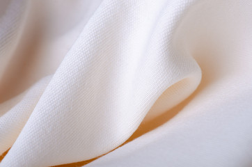 Poster - White cotton textile material cloth texture blur background