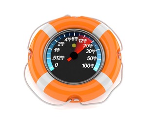 Wall Mural - Network meter inside life buoy