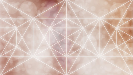 Wall Mural - Soft glowing cream and rose gold sacred geometry background, abstract