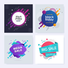 Set of sale banners