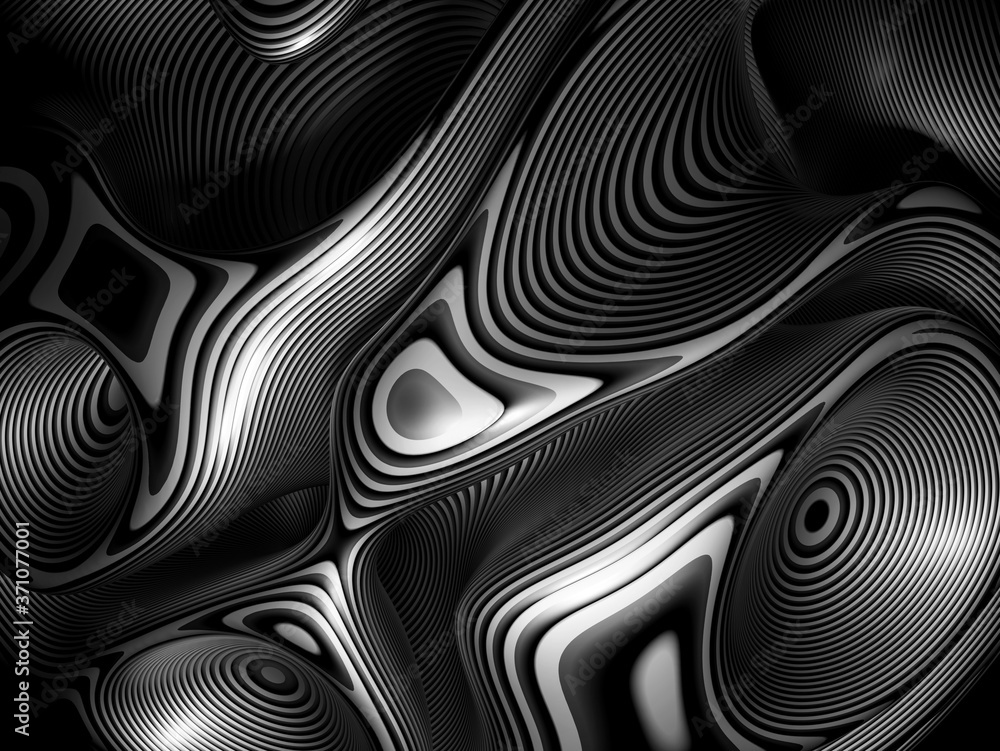 3d render of abstract art 3d background with part of surreal dark ...