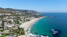 Aerial View Of Laguna Beach Coastline , Orange County, Southern California Coastline, USA
