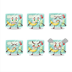 Sticker - Lunch box cartoon character with various angry expressions