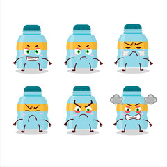 Sticker - Drink bottle cartoon character with various angry expressions