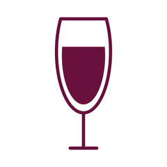 Poster - wine cup drink style line icon