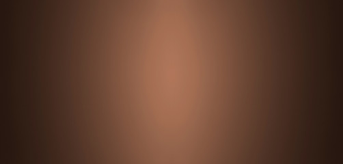 Wall Mural - Dark brown background with light. Abstract chocolate background. Wide banner with paper texture with light reflection effect.