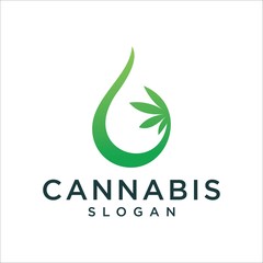 Sticker - cannabis and oil vector design inspiration