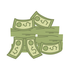 Poster - isolated dollar bills vector design