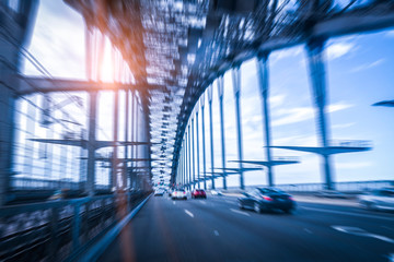 Canvas Print - In the evening, the highway of Sydney city