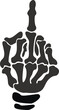 © amid999 - vector,skeleton hand gesture, stencil