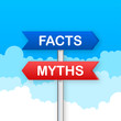 © DG-Studio - Myths facts. Facts, great design for any purposes. Vector stock illustration.