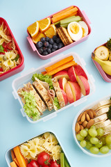 Office lunchbox with healthy meal