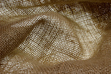 Close-up Of Burlap Sack Background