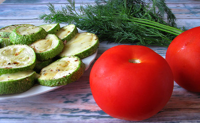 fresh vegetables on the table