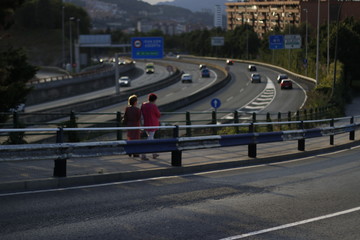 Poster - Road close to a city