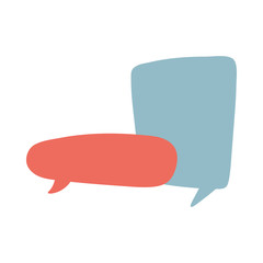 Sticker - speech bubbles on white background