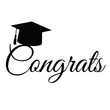 Congratulatory Illustration For Graduation From Educational Institutions. Vector Illustration. Graduate Cap.