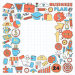 © helen_f - Business and finance online education vector pattern. Start up and innovations