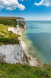 The White Cliffs of Dover and the English Channel in Kent, England