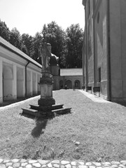 Wall Mural - Saint Lipka Catholic sanctuary. Artistic look in black and white.