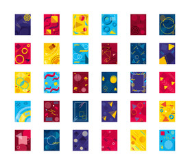 Poster - colorful and abstract backgrounds icon set