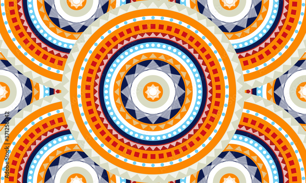 Abstract circle pattern, seamless pattern	