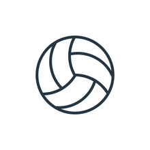 Volleyball Icon Vector From Sport Concept. Thin Line Illustration Of Volleyball Editable Stroke. Volleyball Linear Sign For Use On Web And Mobile Apps, Logo, Print Media..