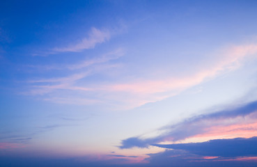 Canvas Print - Sunset sky with multicolor clouds