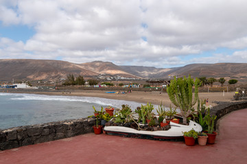 View of La Garita beach in Arrieta, Lanzarote Island, Canary Islands