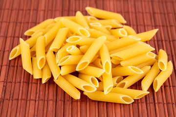 Wall Mural - pasta on a white background