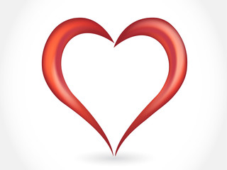 Wall Mural - Heart valentines day symbol icon logo vector image